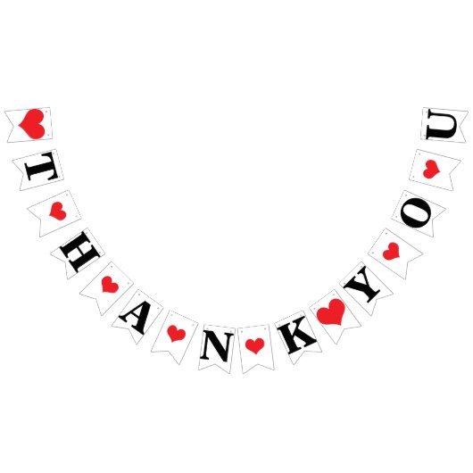 DANK U ❤ WEDDING SIGN DECOR VLAGGETJES (Alle)