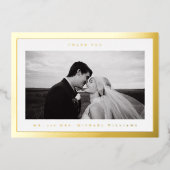 DANK U WEDEND | Foto toevoegen Folie Feestdagenkaart (Voorkant)