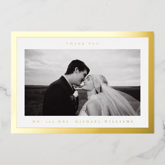 DANK U WEDEND | Foto toevoegen Folie Feestdagenkaart (Voorkant)