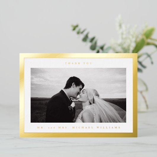 DANK U WEDEND | Foto toevoegen Folie Feestdagenkaart (Staand Voorkant)