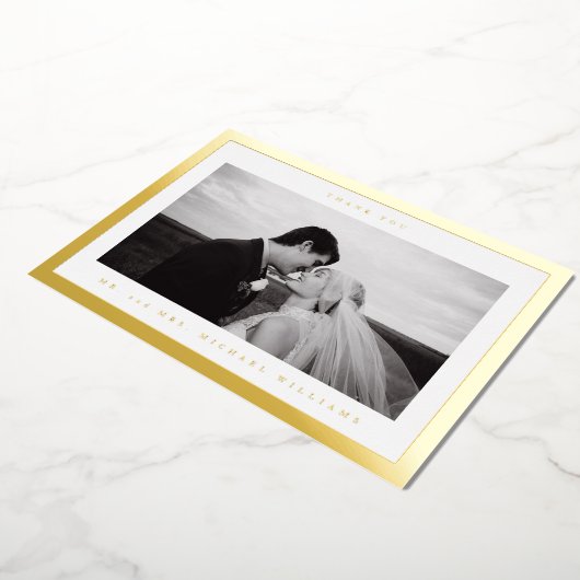 DANK U WEDEND | Foto toevoegen Folie Feestdagenkaart (Gedraaid)