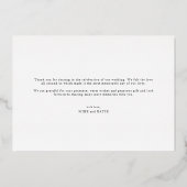 DANK U WEDEND | Foto toevoegen Folie Feestdagenkaart (Achterkant)