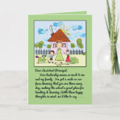 Dank u wel assistent-directeur - glimlach op onze bedankkaart (Voorkant)