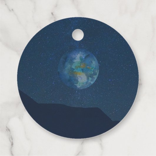 Dank u wel Astronaut Birthday party Bedankjes Labels (Achterkant)