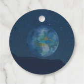 Dank u wel Astronaut Birthday party Outer Space Bedankjes Labels (Achterkant)