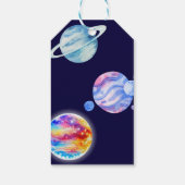 Dank u wel Astronaut Birthday party Outer Space Cadeaulabel (Achterkant)