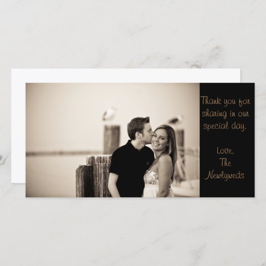 Dank u wel bedankkaart (Voorkant / Achterkant)