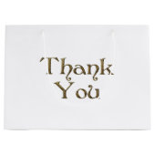 Dank u wel Bedankt Golden Typografie Large Cadeautasje (Voorkant)