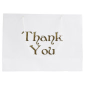 Dank u wel Bedankt Golden Typografie Large Cadeautasje (Achterkant)