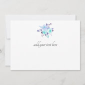 dank u wel blauw bouquet piano decor bedankkaart (Achterkant)