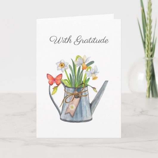 Dank u wel, bloemen en vlindervliegers Kaart (Voorkant)