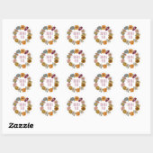 Dank u wel Boho hippy retro daisies wreate Ronde Sticker (Vel)