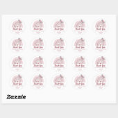 dank u wel boho roze regenboogbaby shower ronde sticker (Vel)