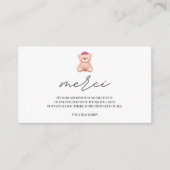 Dank u wel Bonjour Bebe, Frans baby shower Enclosu Informatiekaartje (Voorkant)