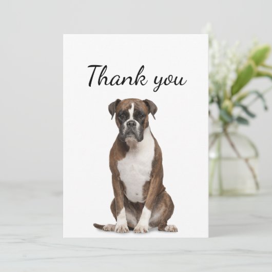 Dank u wel Boxer Dog Pet Animal Bedankkaart (Staand voorkant)