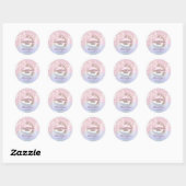 Dank u wel Bridal roze roze roodje Ronde Sticker (Vel)