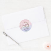 Dank u wel Bridal roze roze roodje Ronde Sticker (Envelop)
