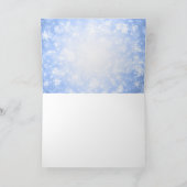 Dank u wel Bridesmaid Blue Winter Wonderland Bedankkaart (Binnen)