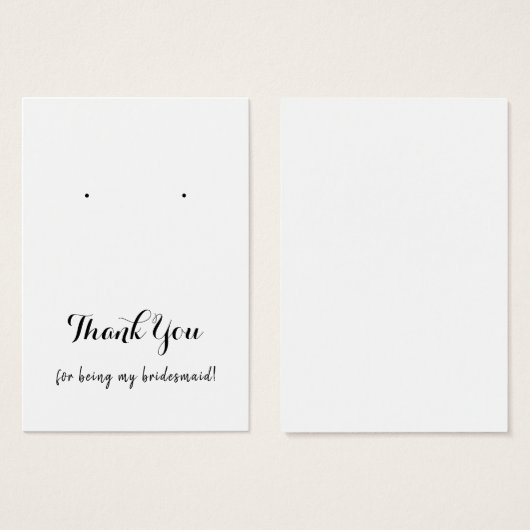 Dank u wel Bridesmaid die DisplayCard verdient Visitekaartje (Voorkant /achterkant)