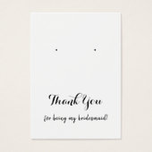 Dank u wel Bridesmaid die DisplayCard verdient Visitekaartje (Voorkant)