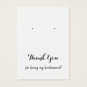 Dank u wel Bridesmaid die DisplayCard verdient Visitekaartje