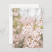 Dank u wel Bright Weping Cherry Sparkles Briefkaart (Voorkant / Achterkant)