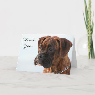 Dank u wel Brindle boxer puppy wenskaart Bedankkaart