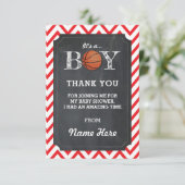 Dank u wel BY Basketball Cards Chalk Red Chevron Kaart (Staand voorkant)