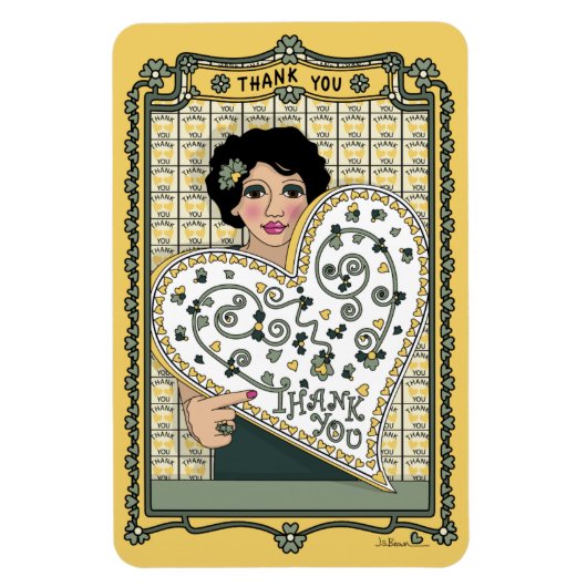 Dank u wel, C_4x6 koelkast Magneet (Verticaal)