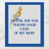 Dank u wel Cat Sitter House Pet Kitten Wijn Etiket (Enkel label)