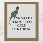 Dank u wel Cat Sitter Mosaic Kitten appreciatie Wijn Etiket (Enkel label)