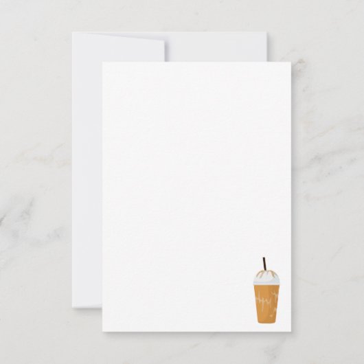 Dank u wel Chic Iced Coffee Trendy roze Bedankkaart