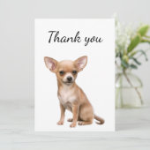 Dank u wel Chihuahua Dog Pet Animal Bedankkaart (Staand voorkant)