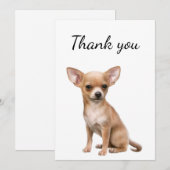 Dank u wel Chihuahua Dog Pet Animal Bedankkaart (Voorkant / Achterkant)