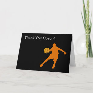 Dank u wel Coach Basketball Cards Bedankkaart