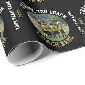 Dank u wel Coach Team Naam Foto Cadeaupapier (Rol Hoek)