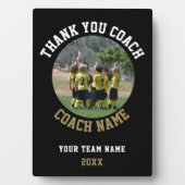 Dank u wel Coach Team Naam Foto Fotoplaat (voorkant)