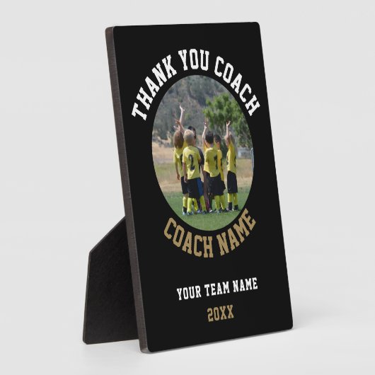 Dank u wel Coach Team Naam Foto Fotoplaat (Zijkant)