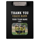 Dank u wel Coach Team Naam Foto Klembord (Voorkant)