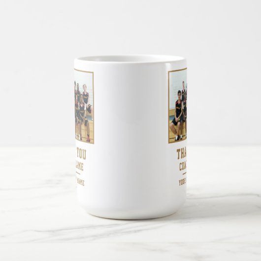 Dank u wel Coach Team Naam Foto Koffiemok (Center)