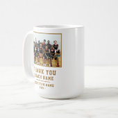 Dank u wel Coach Team Naam Foto Koffiemok (Voorkant links)