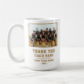 Dank u wel Coach Team Naam Foto Koffiemok (Links)