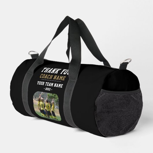 Dank u wel Coach Team Naam Foto Plunjezak (Rechterhoek)