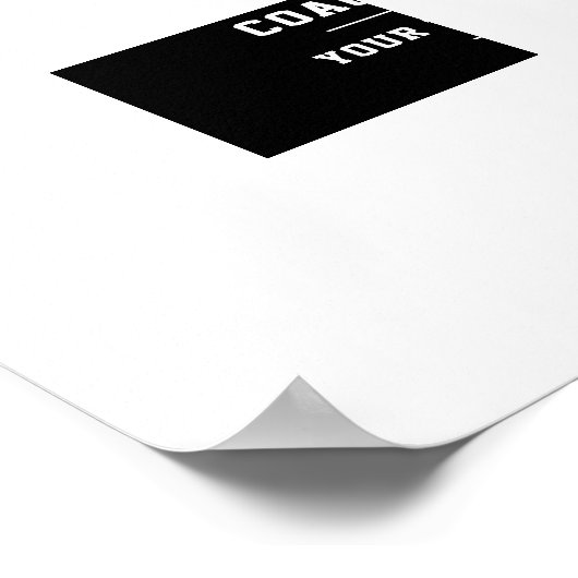 Dank u wel Coach Team Naam Foto Poster (Hoek)