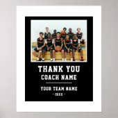 Dank u wel Coach Team Naam Foto Poster (Voorkant)