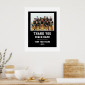 Dank u wel Coach Team Naam Foto Poster (Keuken)