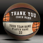 Dank u wel Coach Team Name Number Basketbal