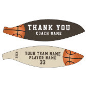 Dank u wel Coach Team Name Number Basketbal (Panelen)