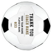 Dank u wel Coach Team Name Number Voetbal (Gedraaid)