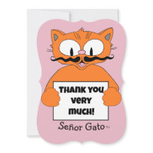 Dank U Wel! Cute Cartoon Snorharen Kat